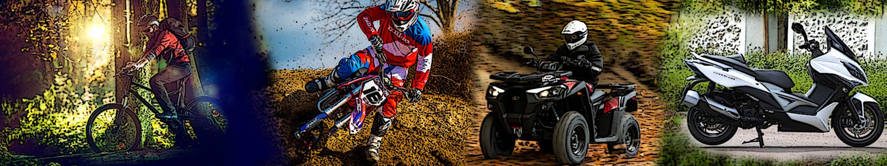 Quad, Motos, Scooter, Vélo
